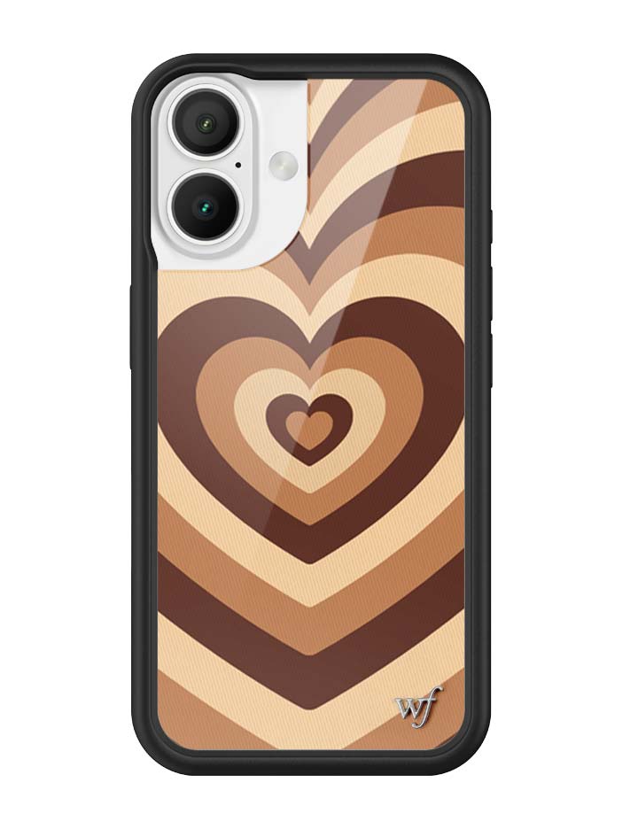 Wildflower iPhone case 16 Latte Love Mocha Cute