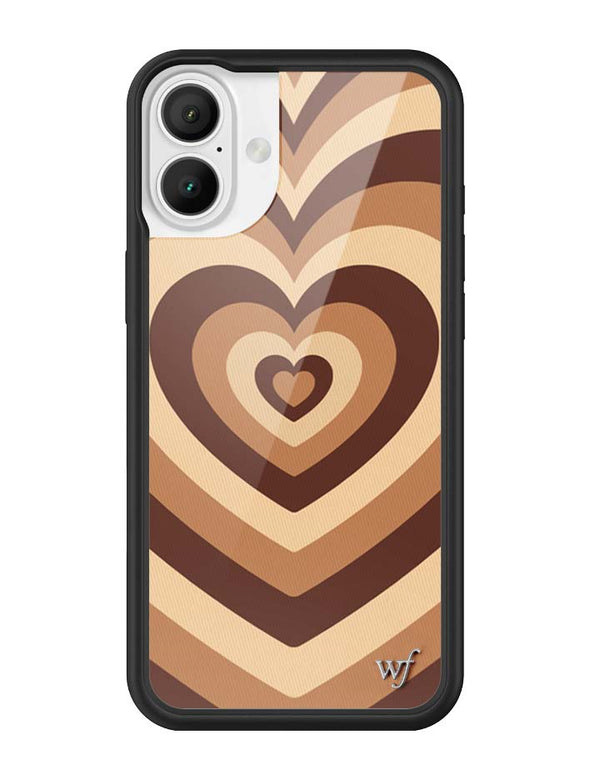 Wildflower iPhone case 16 Plus Latte Love Mocha Cute