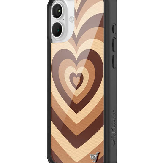 Wildflower iPhone case 16 Plus Latte Love Mocha Cute