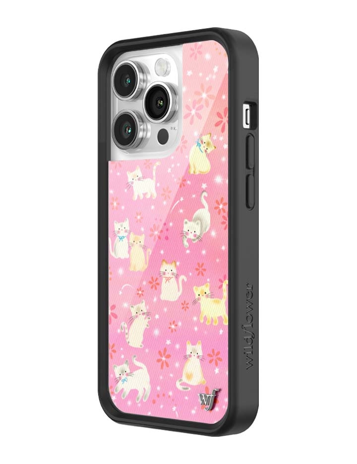 Wildflower iPhone case 14 Pro Claire Drake Cats Collab Pink Cute