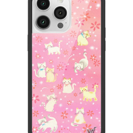 Wildflower iPhone case 14 Pro Max Claire Drake Cats Collab Pink Cute