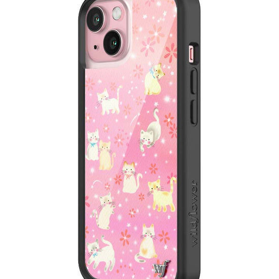 Wildflower iPhone case 15 Claire Drake Cats Collab Pink Cute