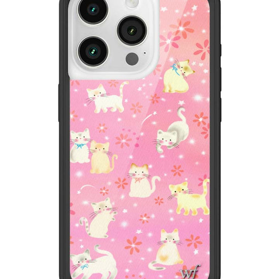Wildflower iPhone case 15 Pro Claire Drake Cats Collab Pink Cute