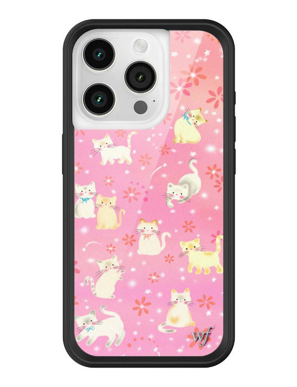Wildflower iPhone case 15 Pro Claire Drake Cats Collab Pink Cute