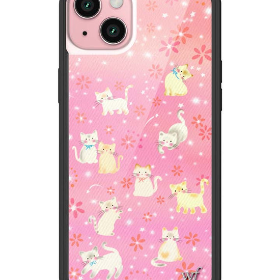 Wildflower iPhone case 15 Plus Claire Drake Cats Collab Pink Cute