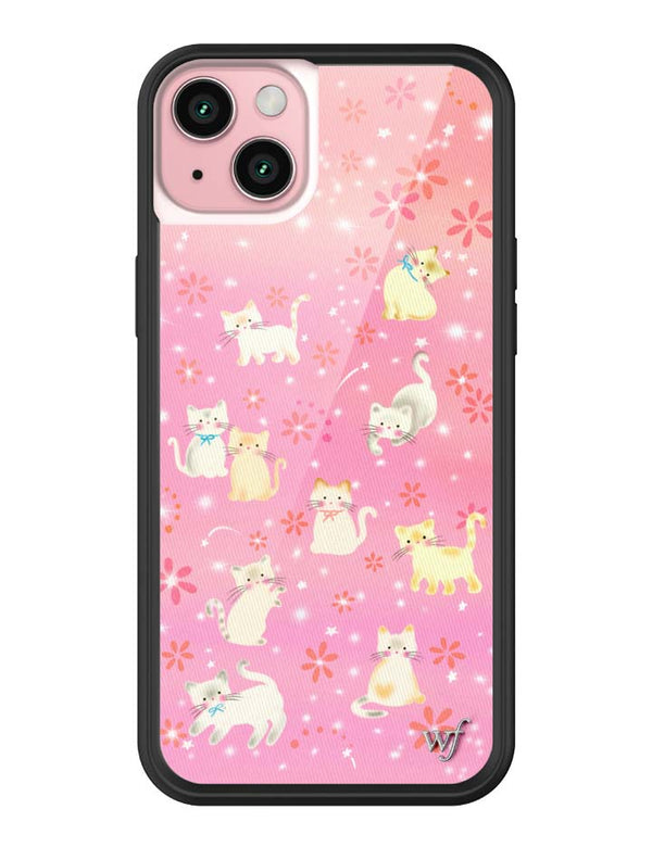 Wildflower iPhone case 15 Plus Claire Drake Cats Collab Pink Cute