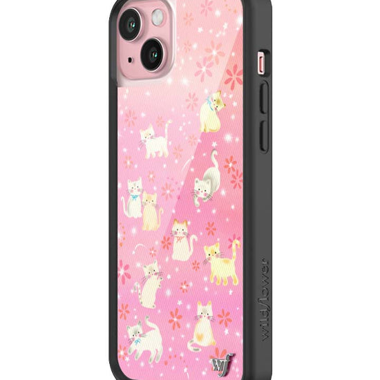 Wildflower iPhone case 15 Plus Claire Drake Cats Collab Pink Cute