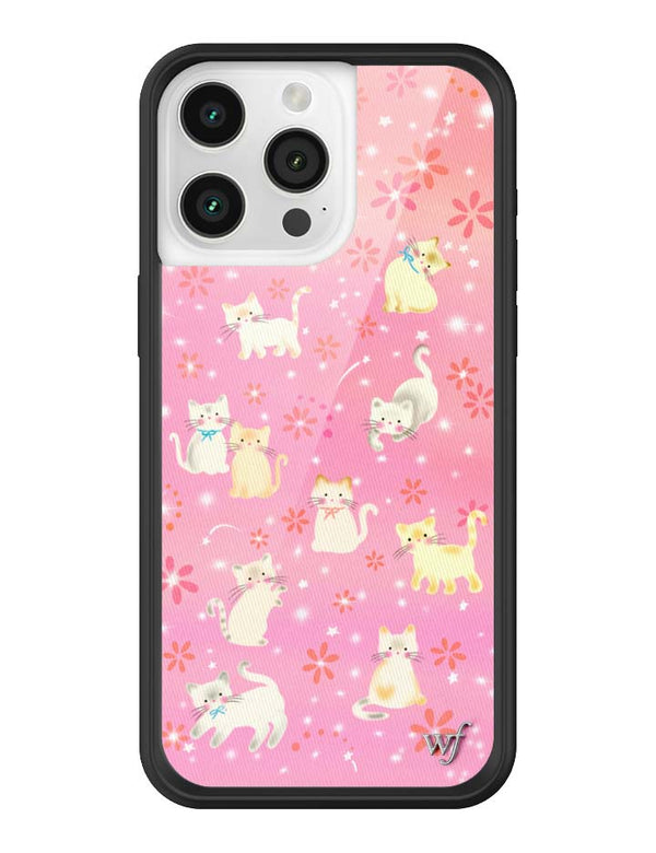 Wildflower iPhone case 15 Pro Max Claire Drake Cats Collab Pink Cute
