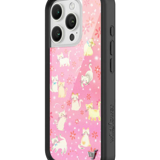 Wildflower iPhone case 16 Pro Claire Drake Cats Collab Pink Cute