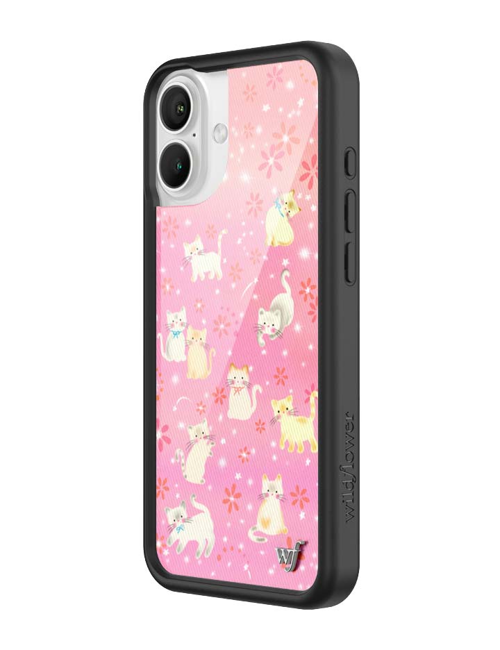 Wildflower iPhone case 16 Plus Claire Drake Cats Collab Pink Cute