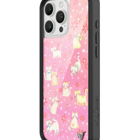 Wildflower iPhone case 16 Pro Max Claire Drake Cats Collab Pink Cute