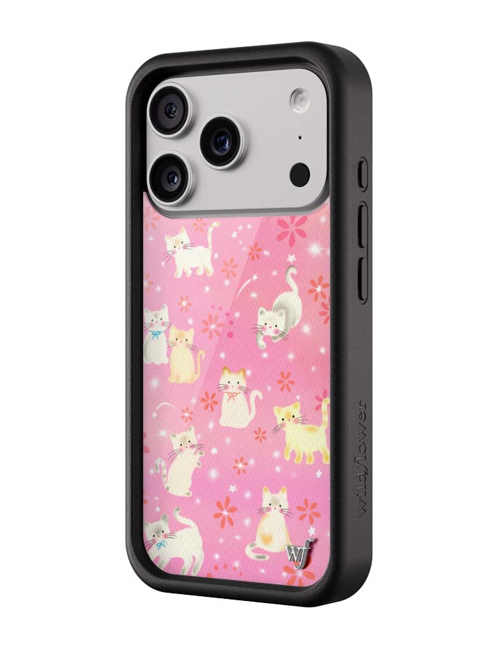 Wildflower iPhone case 17 Pro Claire Drake Cats Collab Pink Cute