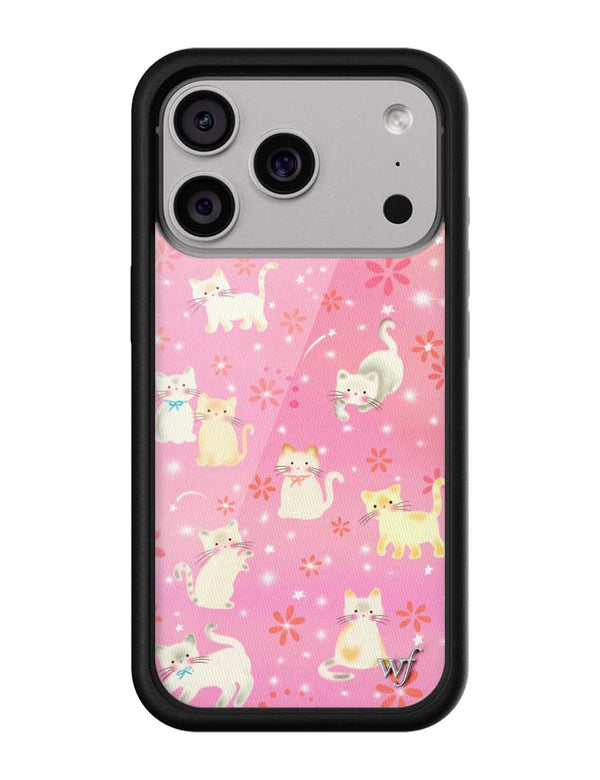 Wildflower iPhone case 18 Pro Claire Drake Cats Collab Pink Cute