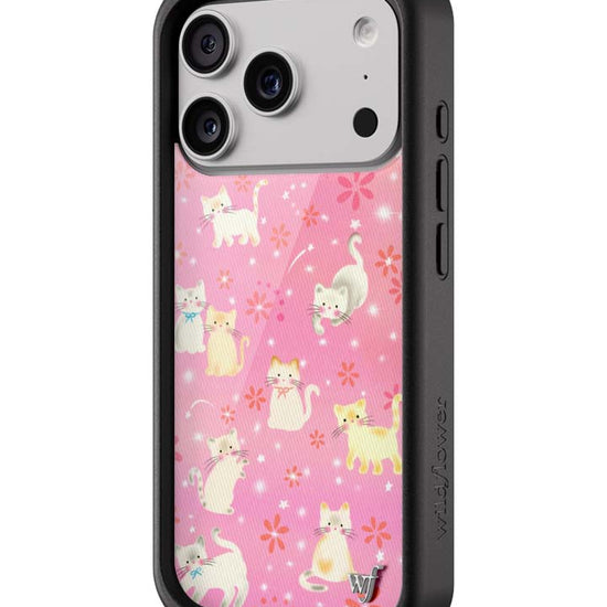 Wildflower iPhone case 18 Pro Claire Drake Cats Collab Pink Cute