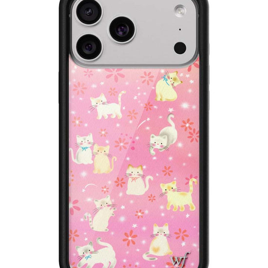 Wildflower iPhone case 18 Pro Max Claire Drake Cats Collab Pink Cute