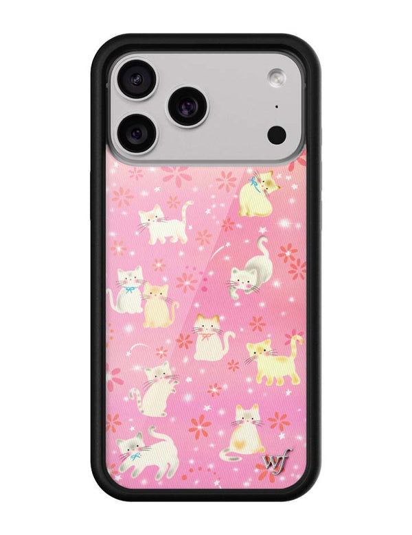 Wildflower iPhone case 18 Pro Max Claire Drake Cats Collab Pink Cute