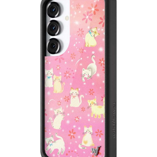 Wildflower Galaxy S25 case Claire Drake Cats Collab Pink Cute