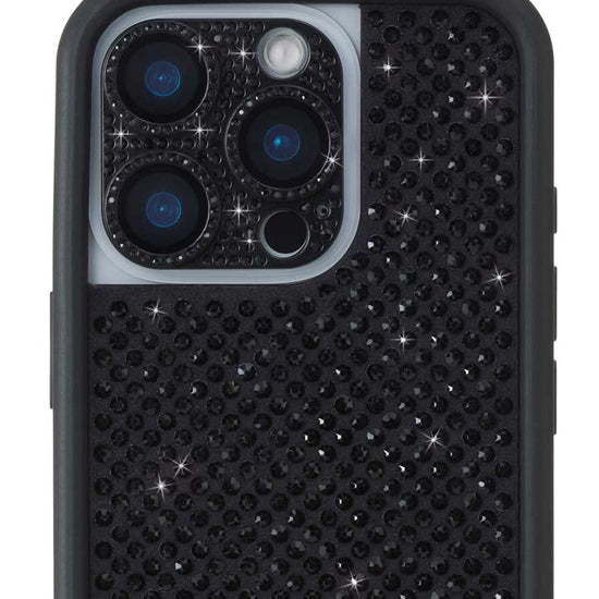 Wildflower Camera Bling Cover 16 Pro/16 Pro Max Black Cute 