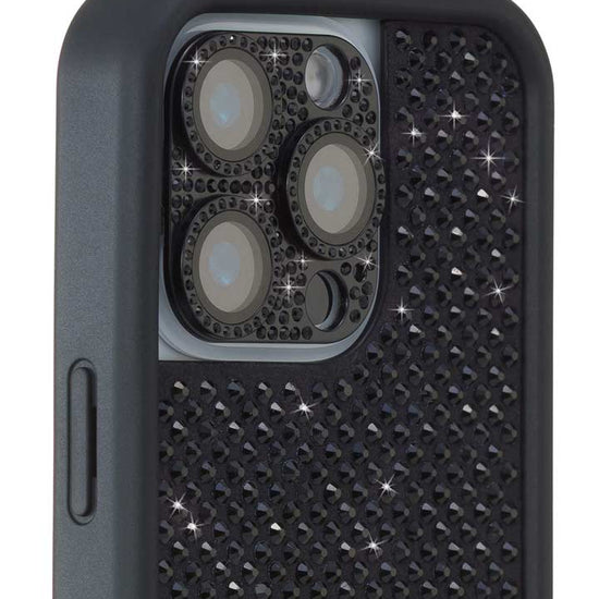 Wildflower Camera Bling Cover 16 Pro/16 Pro Max Black Cute 