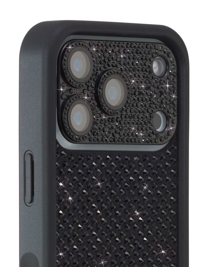 Wildflower Camera Bling Cover 17 Pro Black Cute 