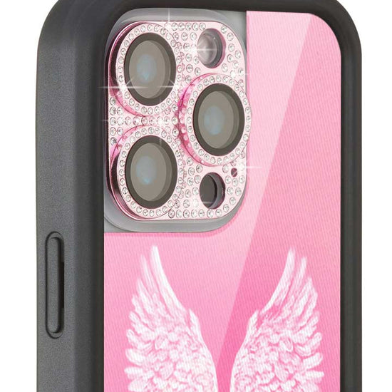Wildflower Camera Bling Cover 16 Pro and 16 Pro Max Pink Cute