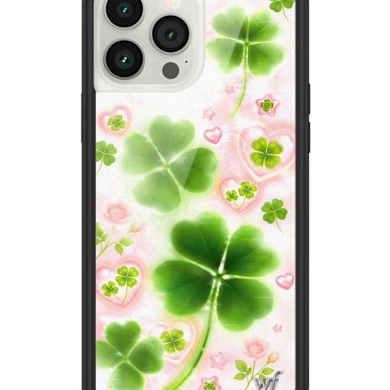 Wildflower iPhone case 13 Pro Max Miss Lucky Clover Green Cute
