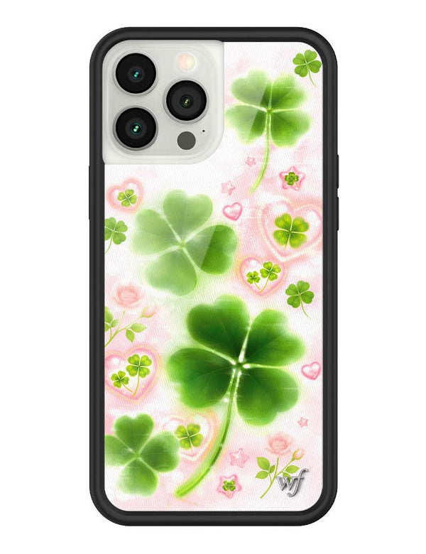 Wildflower iPhone case 13 Pro Max Miss Lucky Clover Green Cute