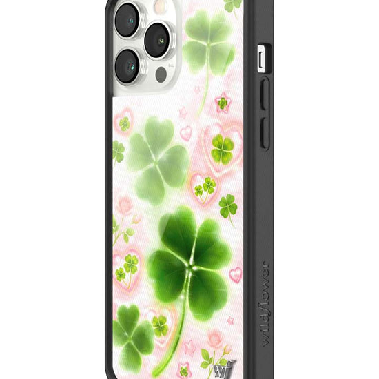 Wildflower iPhone case 13 Pro Max Miss Lucky Clover Green Cute