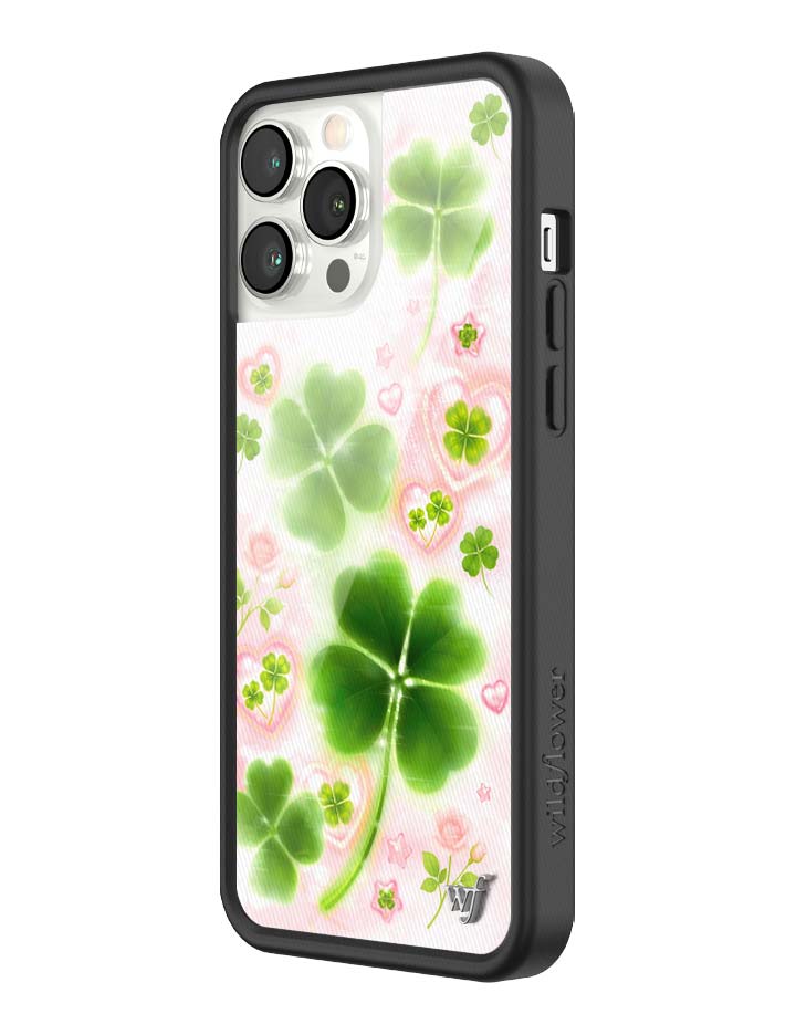 Wildflower iPhone case 13 Pro Max Miss Lucky Clover Green Cute
