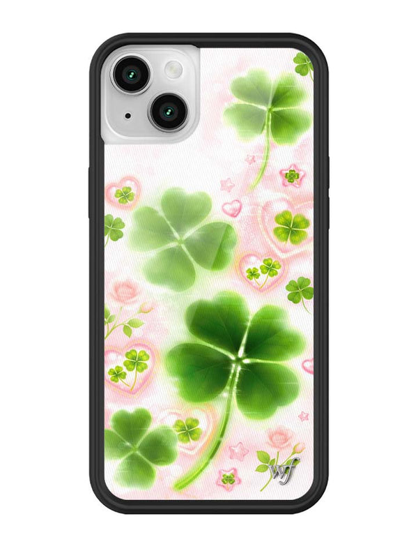 Wildflower iPhone case 14 Miss Lucky Clover Green Cute