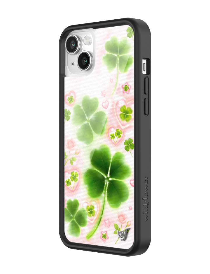 Wildflower iPhone case 14 Miss Lucky Clover Green Cute