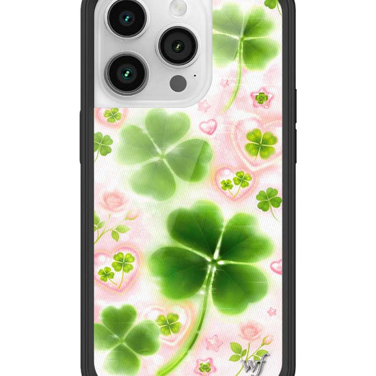 Wildflower iPhone case 14 Pro Miss Lucky Clover Green Cute