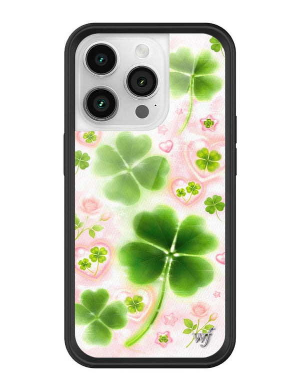 Wildflower iPhone case 14 Pro Miss Lucky Clover Green Cute