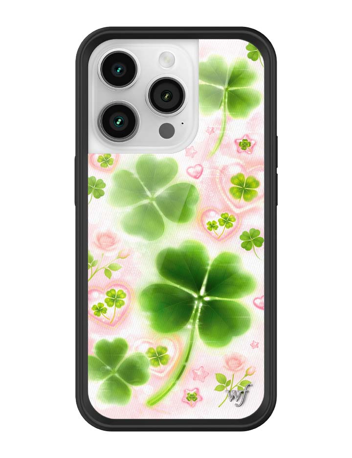 Wildflower iPhone case 14 Pro Miss Lucky Clover Green Cute