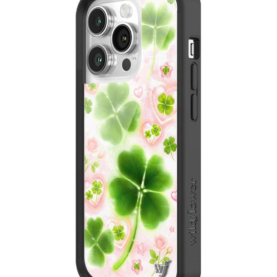 Wildflower iPhone case 14 Pro Miss Lucky Clover Green Cute