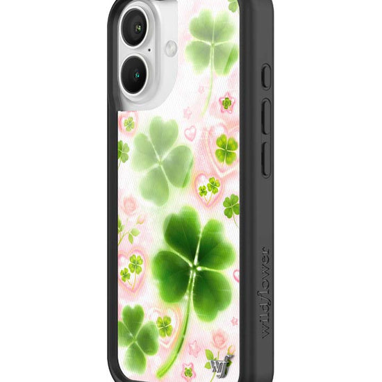 Wildflower iPhone case 16 Miss Lucky Clover Green Cute
