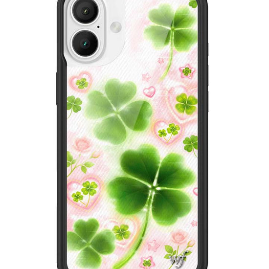 Wildflower iPhone case 16 Plus Miss Lucky Clover Green Cute
