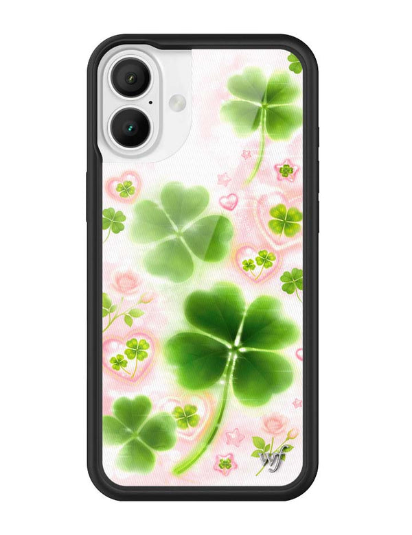Wildflower iPhone case 16 Plus Miss Lucky Clover Green Cute
