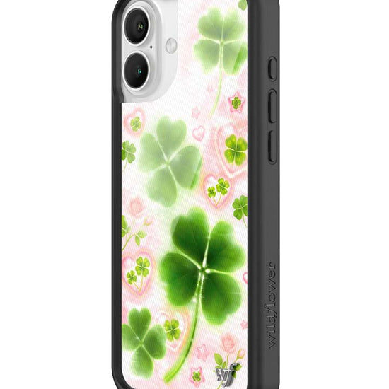 Wildflower iPhone case 16 Plus Miss Lucky Clover Green Cute