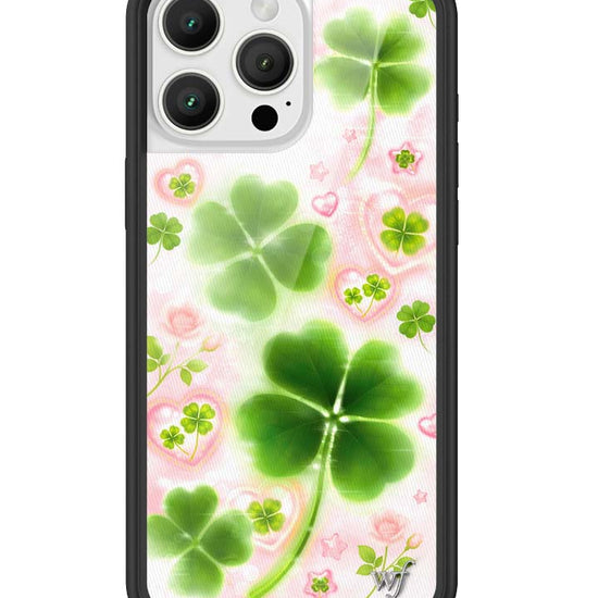 Wildflower iPhone case 16 Pro Max Miss Lucky Clover Green Cute