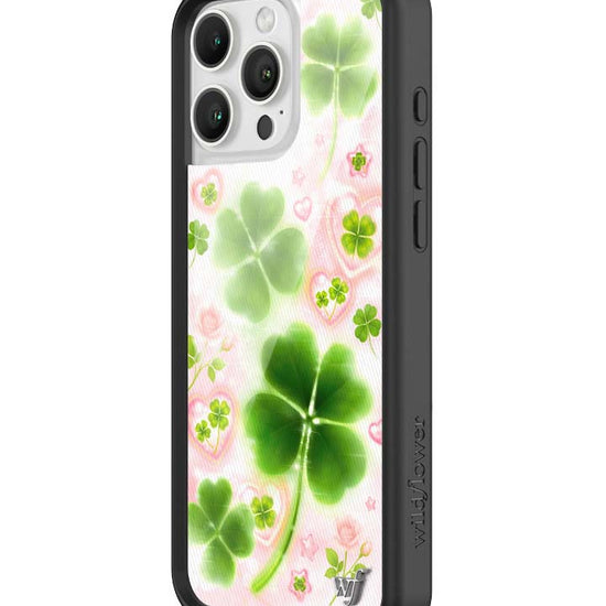 Wildflower iPhone case 16 Pro Max Miss Lucky Clover Green Cute