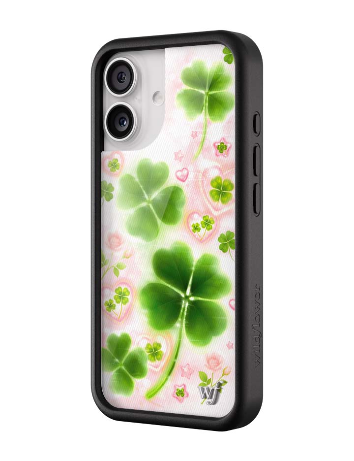 Wildflower iPhone case 17 Miss Lucky Clover Green Cute