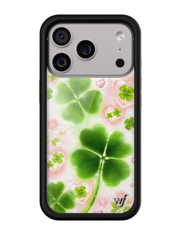 Wildflower iPhone case 18 Pro Miss Lucky Clover Green Cute