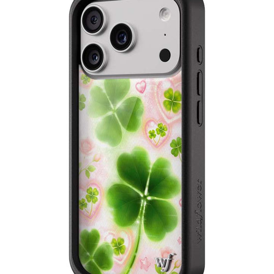 Wildflower iPhone case 18 Pro Miss Lucky Clover Green Cute