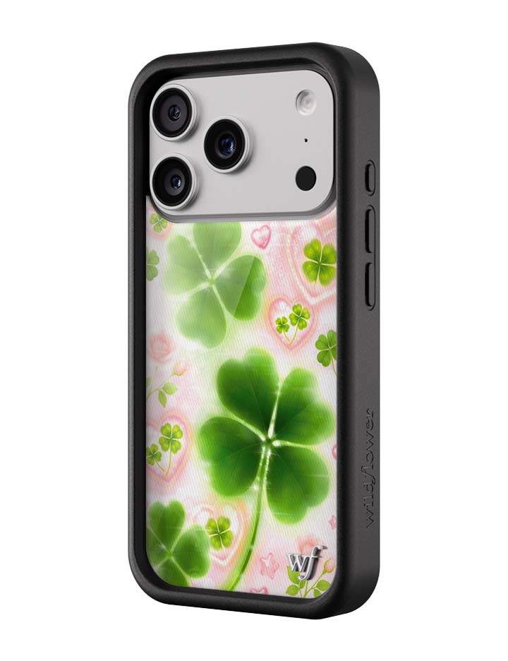 Wildflower iPhone case 18 Pro Miss Lucky Clover Green Cute