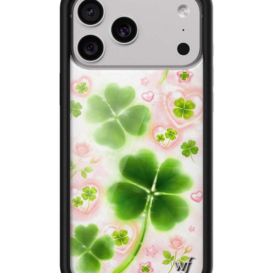 Wildflower iPhone case 18 Pro Max Miss Lucky Clover Green Cute