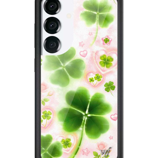 Wildflower Galaxy S25 case Miss Lucky Clover Green Cute