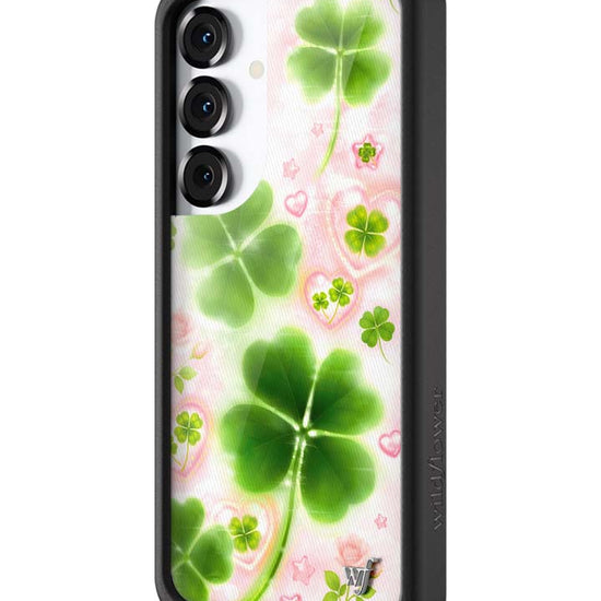 Wildflower Galaxy S25 case Miss Lucky Clover Green Cute