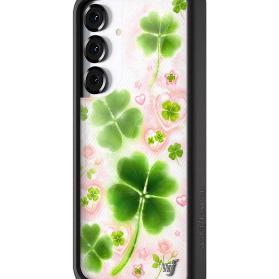 Wildflower Galaxy S25 case Plus Miss Lucky Clover Green Cute