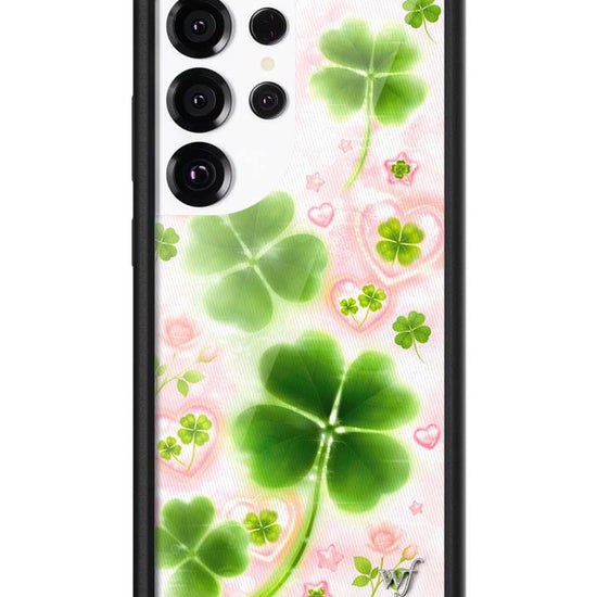 Wildflower Galaxy S25 case Ultra Miss Lucky Clover Green Cute